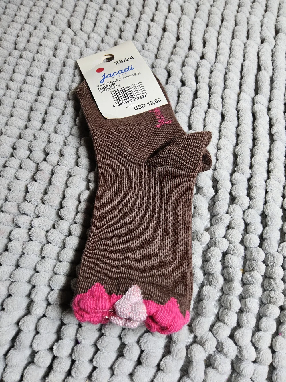 NWOT Bundle of 3 pair Jacadi Kids Socks Size 23/24